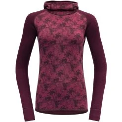 Devold Kvitegga Merino Hoodie Woman Beetroot